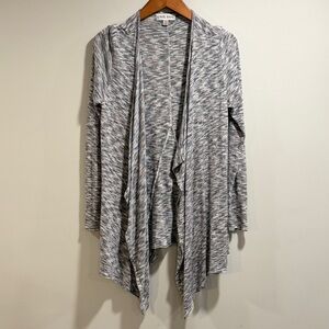 Knox Rose Women's Marled Gray Open Swing Cardigan Size S
